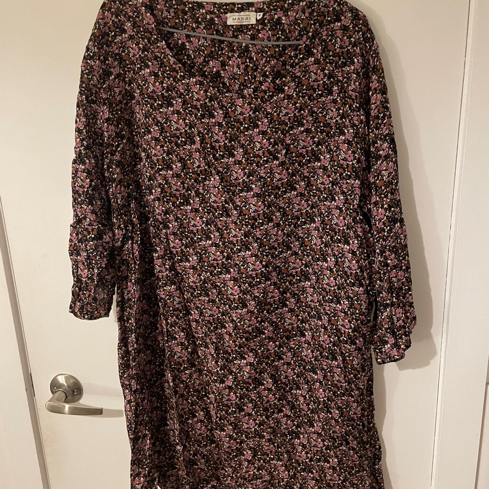 Floral Black and Pink Dress